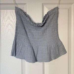 Cropped strapless top